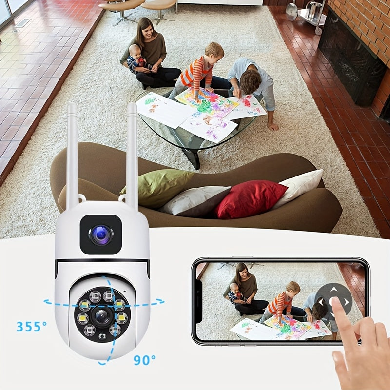 Home Security Cameras Wireless Dual Lens 1080P WiFi with Night Vision