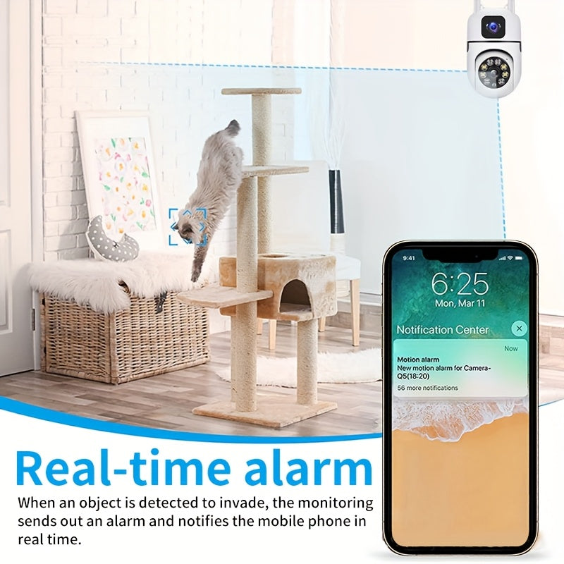 Home Security Cameras Wireless Dual Lens 1080P WiFi with Night Vision