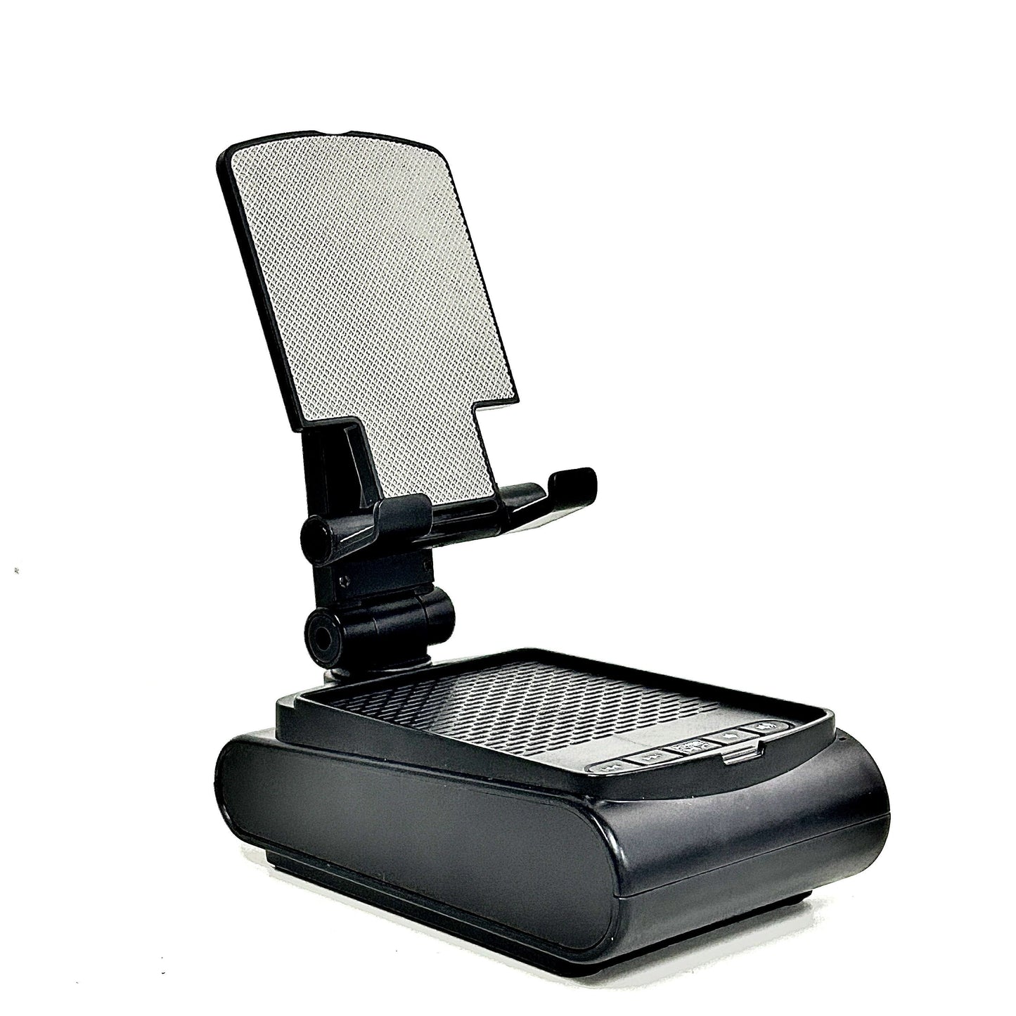 Cell Phone Stand with Wireless Bluetooth Speaker, Non-Slip Base, Portable Use