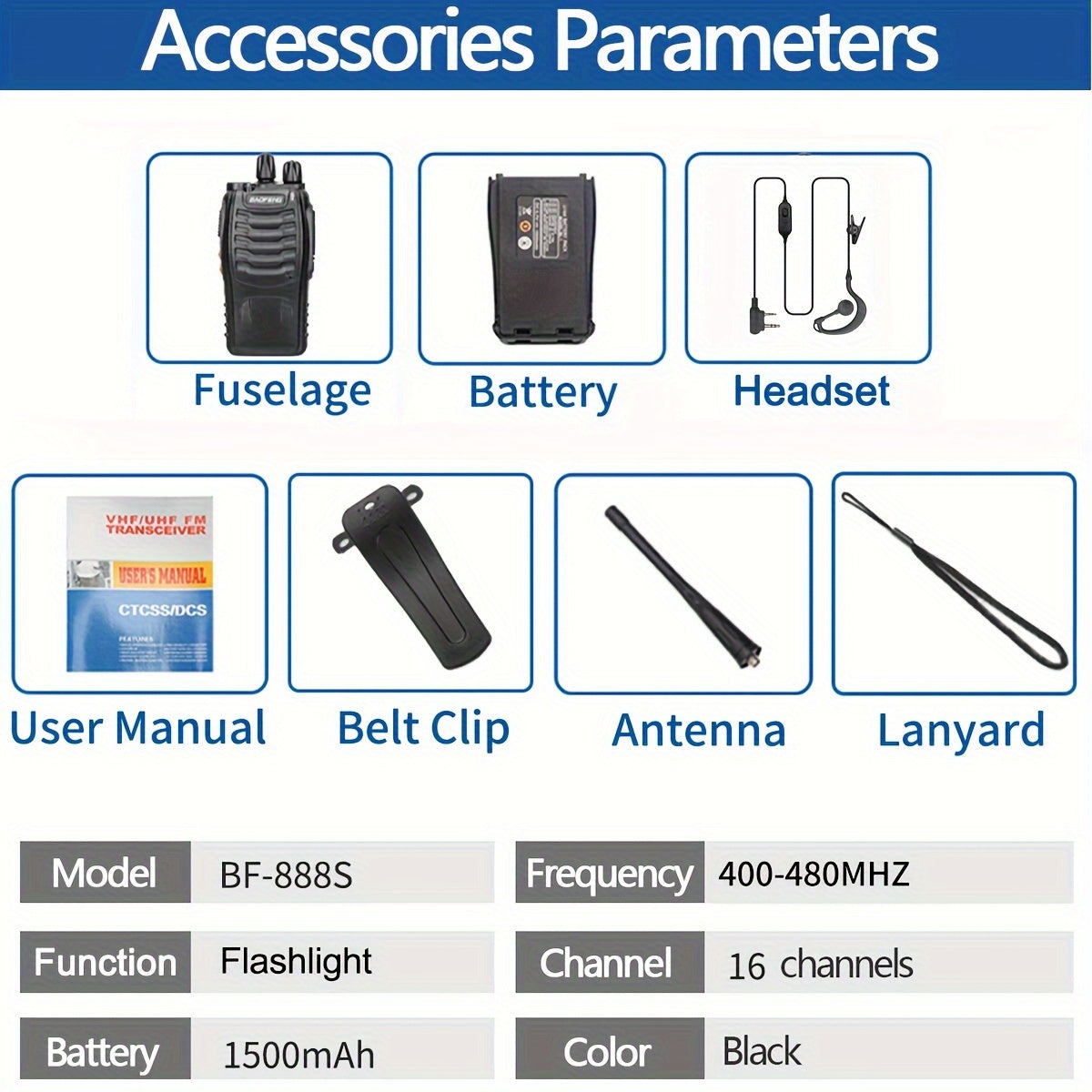 Long Range Walkie Talkies for Adults, Rechargeable 2-Way Radios with Earpieces