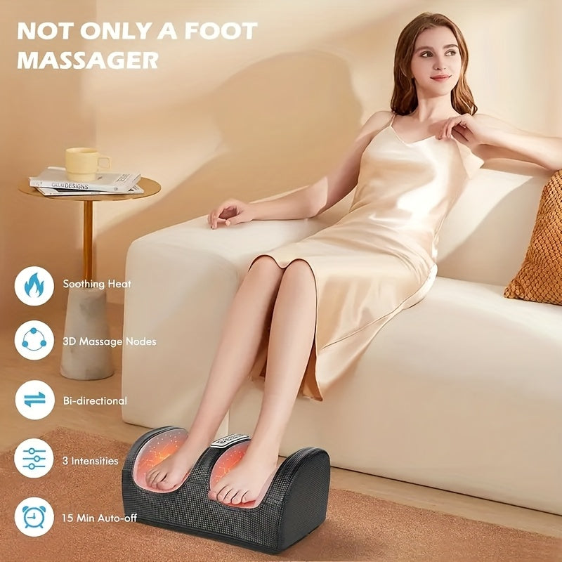 Foot Massager with Heat & Compression – Circulation, Relaxation, Home Spa Gift