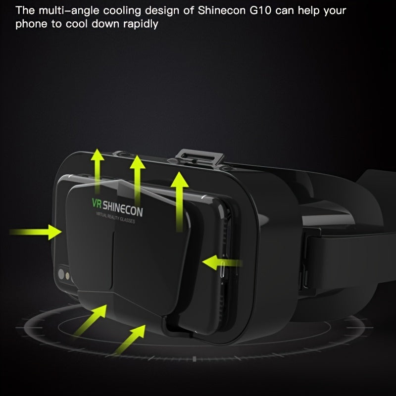 3D VR Headset for iPhone & Android – Blue Light Filter, Fits 4.7–7 Phones Moktan Sabai