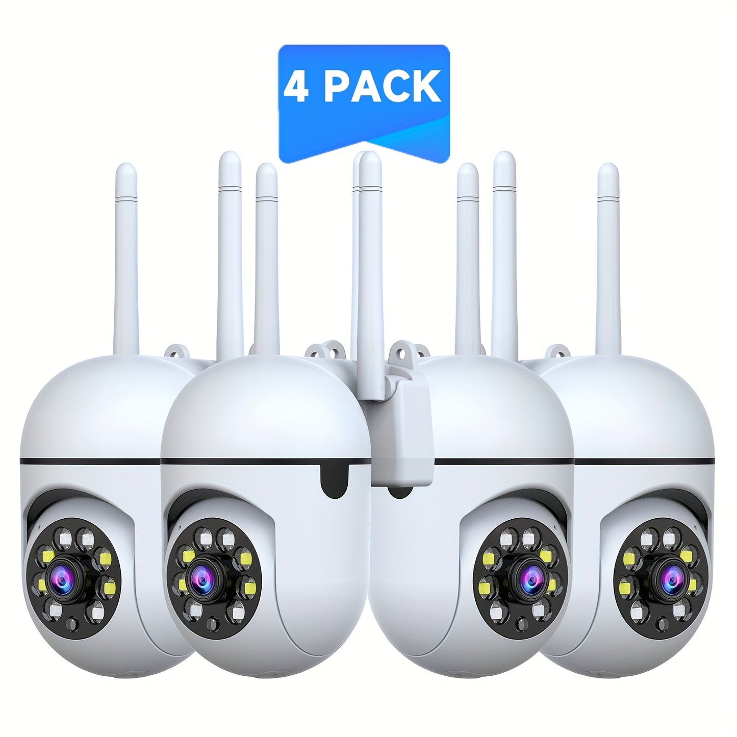 Wifi Security Cameras 4PCS 2K HD, Dual-Band, Night Vision, 2-Way Audio