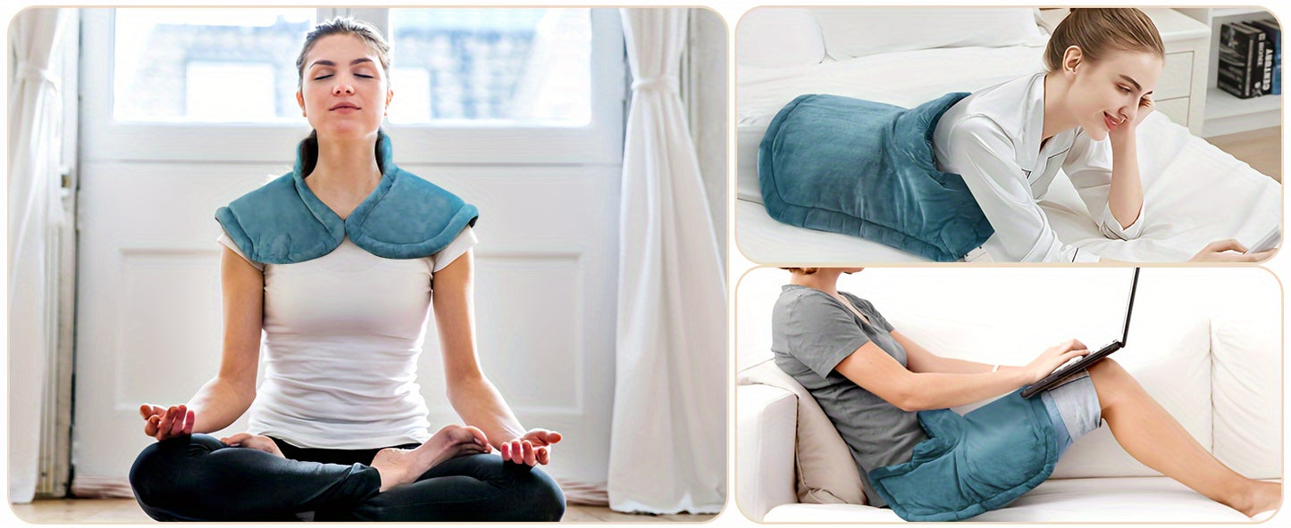 Graphene Heating Pad for Neck & Shoulders – Weighted, 6 Heat Levels, Auto-Off