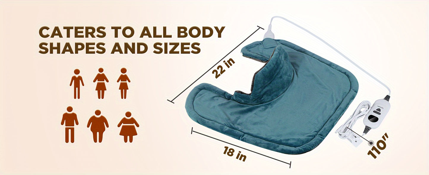 Graphene Heating Pad for Neck & Shoulders – Weighted, 6 Heat Levels, Auto-Off
