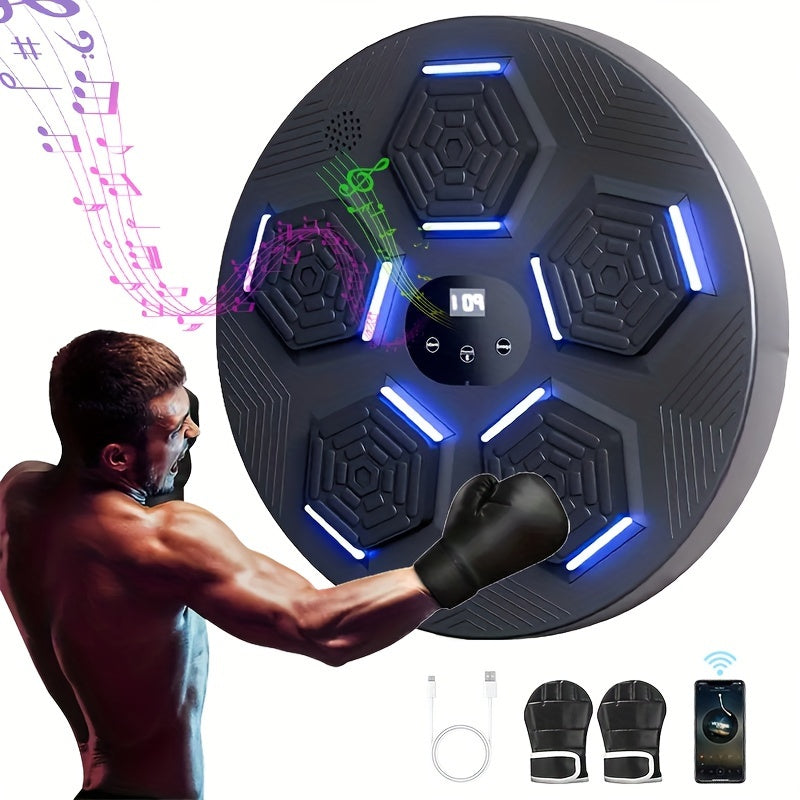 Wall-Mounted Musical Boxing Machine – Smart Target Trainer with Music & LED Display Moktan Sabai