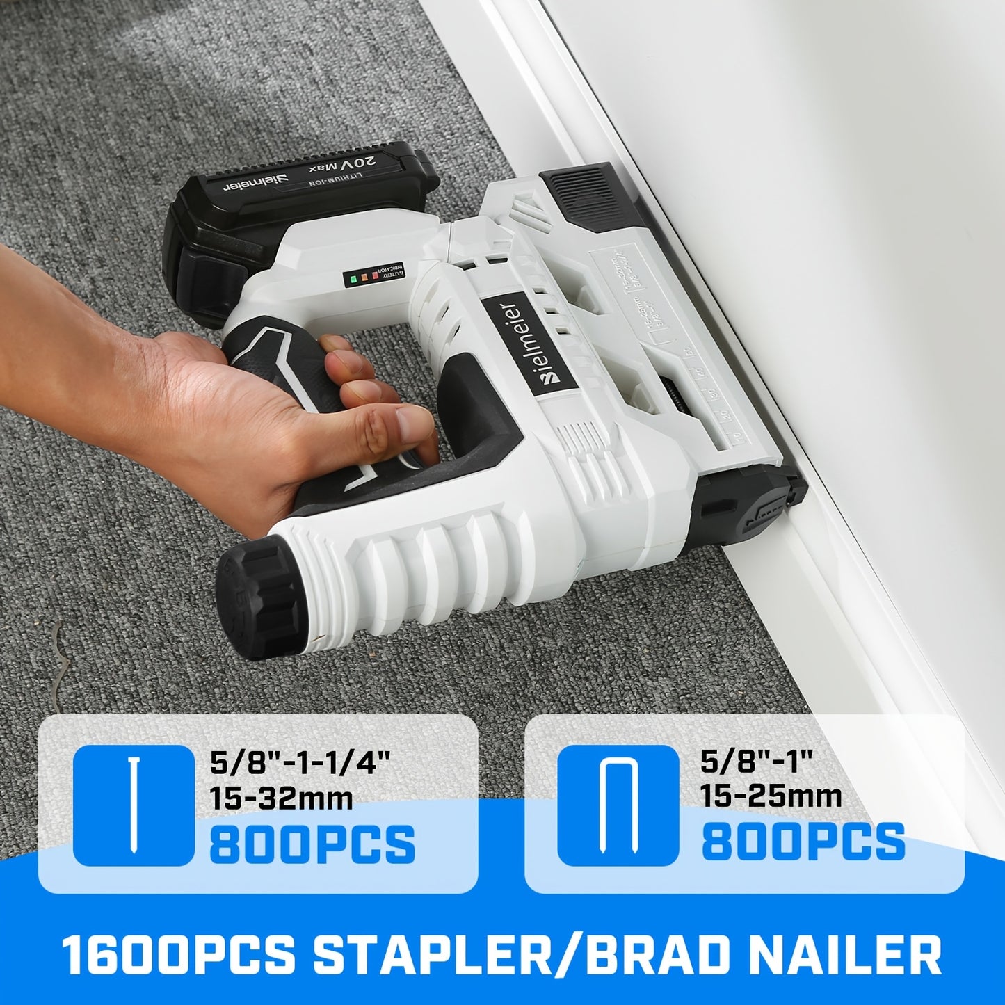 Moktan Sabai 20V Cordless 2-in-1 Nail & Staple Gun – No Compressor, Battery Included