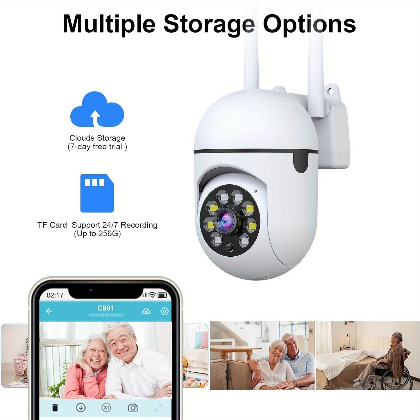 Wifi Security Cameras 4PCS 2K HD, Dual-Band, Night Vision, 2-Way Audio