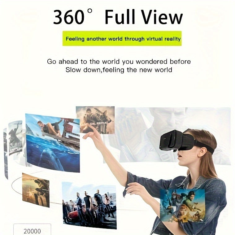 3D VR Headset for iPhone & Android – Blue Light Filter, Fits 4.7–7 Phones Moktan Sabai