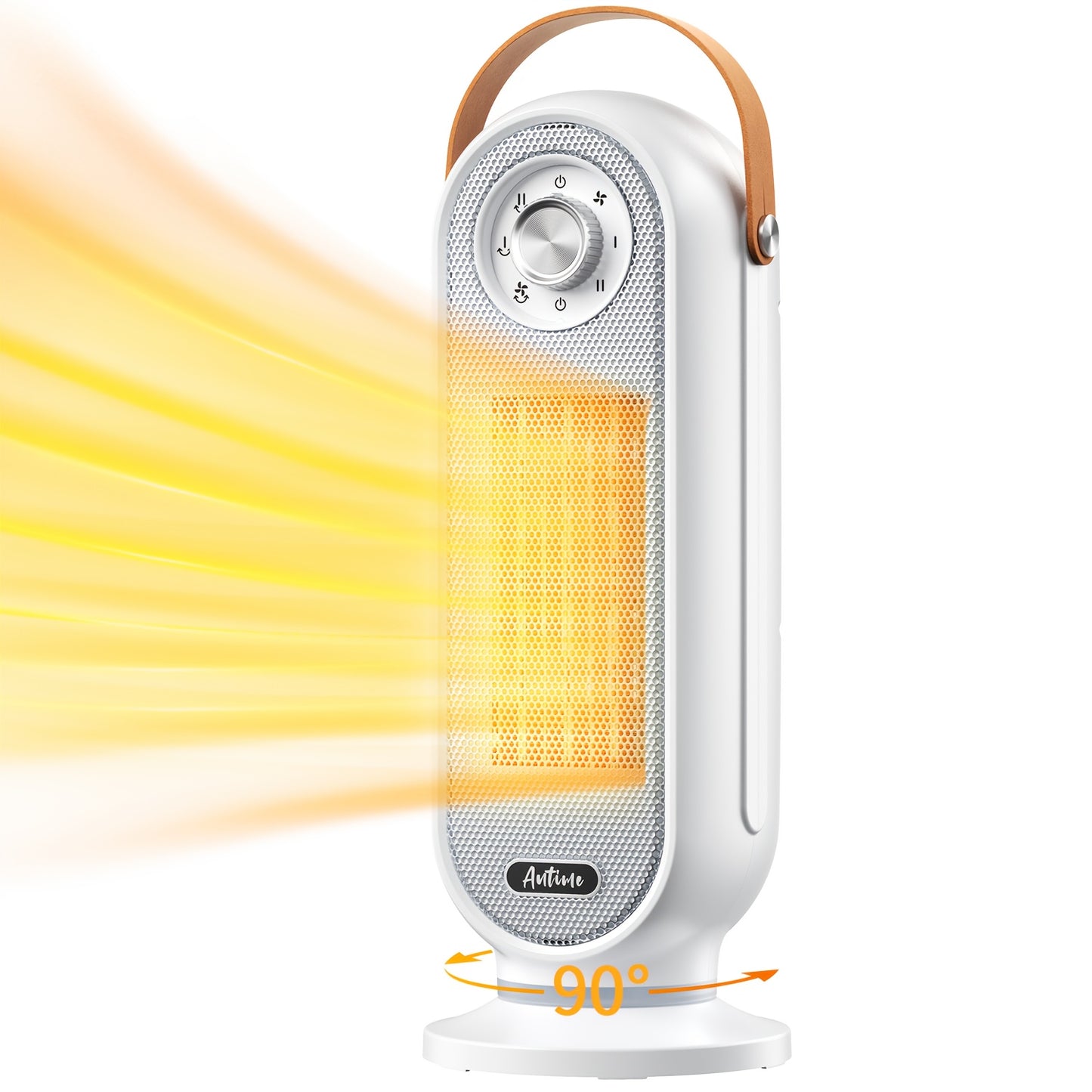 1500W Portable Space Heater with Remote Control, Indoor Electric Heater for Home & Office