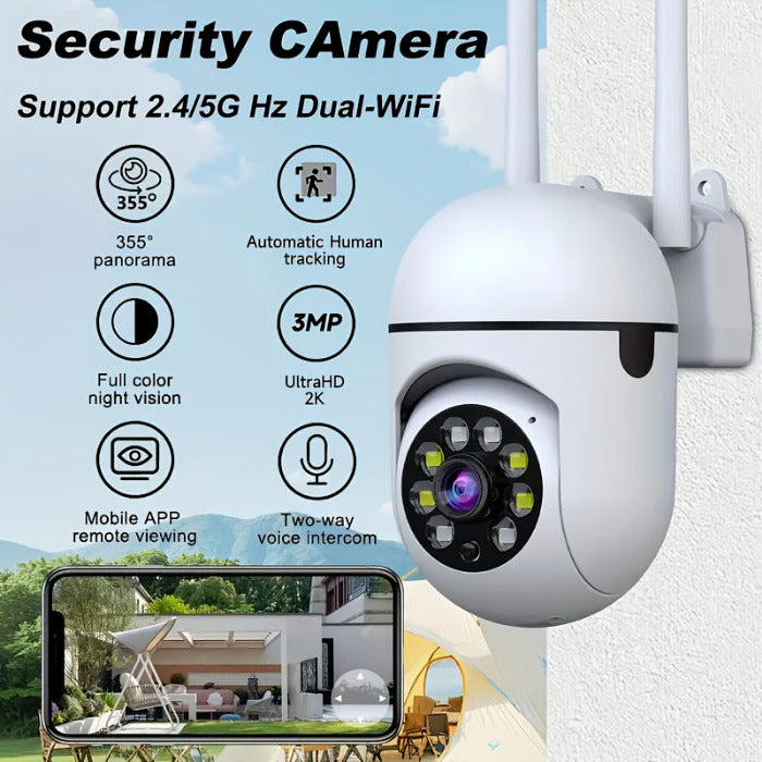 Wifi Security Cameras 4PCS 2K HD, Dual-Band, Night Vision, 2-Way Audio
