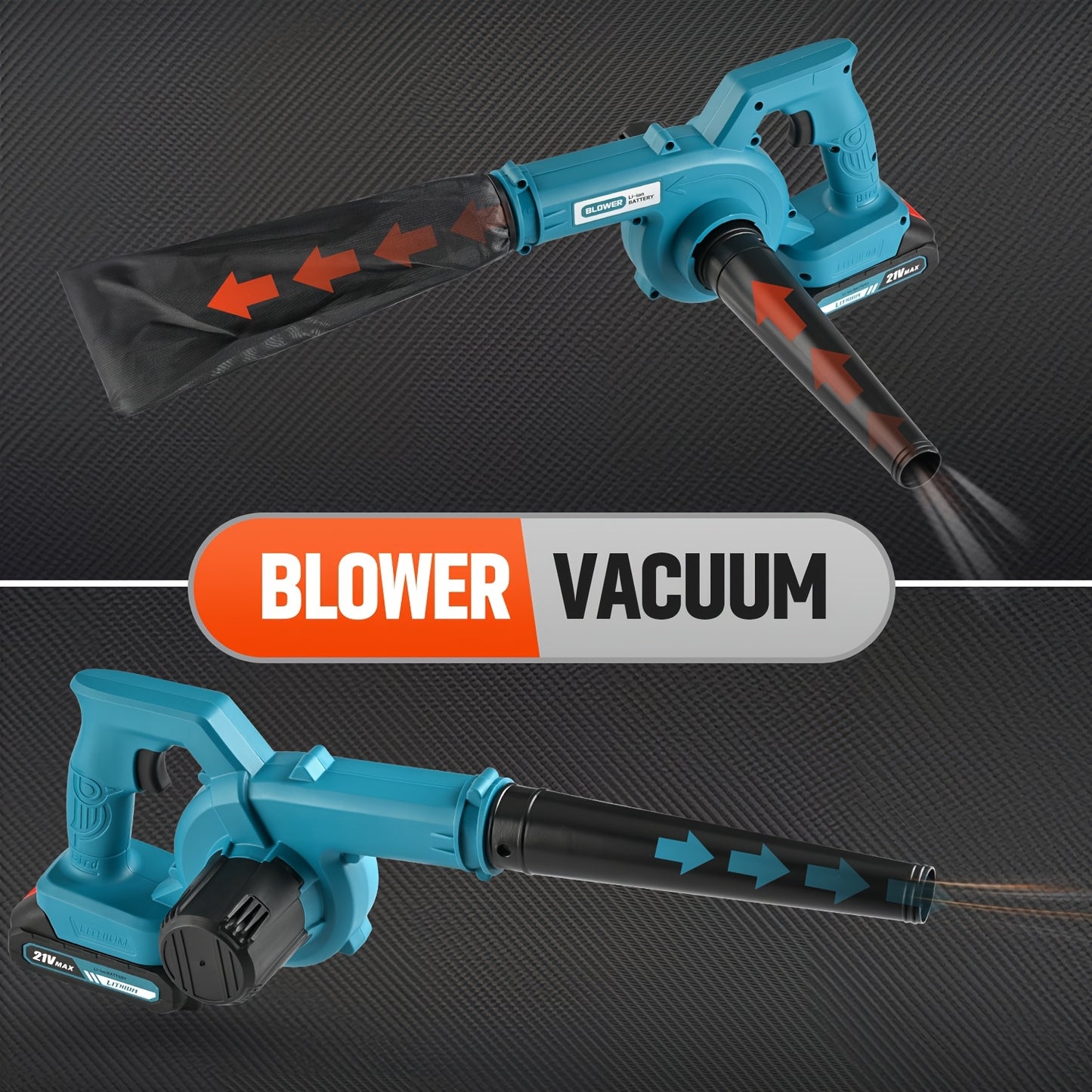 Cordless Leaf Blower Vacuum with Super Suction | For Yard & Lawn Cleaning