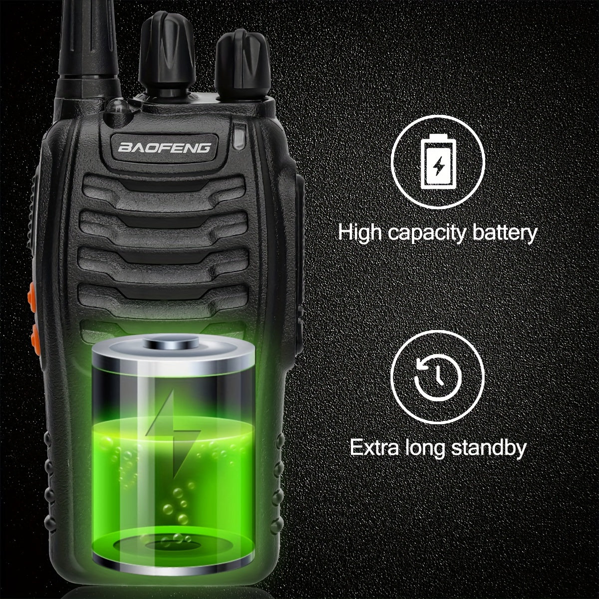 Long Range Walkie Talkies for Adults, Rechargeable 2-Way Radios with Earpieces