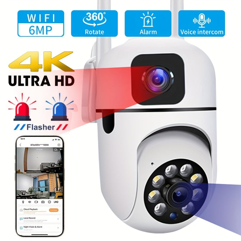 Home Security Cameras Wireless Dual Lens 1080P WiFi with Night Vision