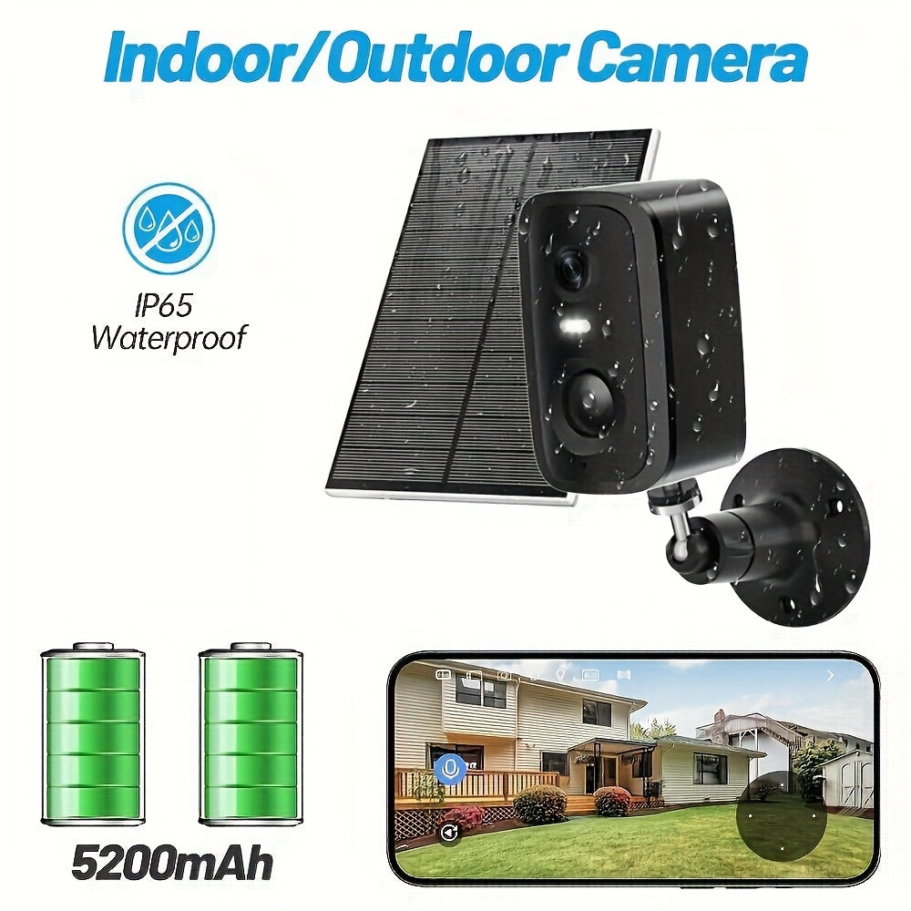 Moktan Sabai - 5MP Solar Security Camera with 360° View & AI Detection
