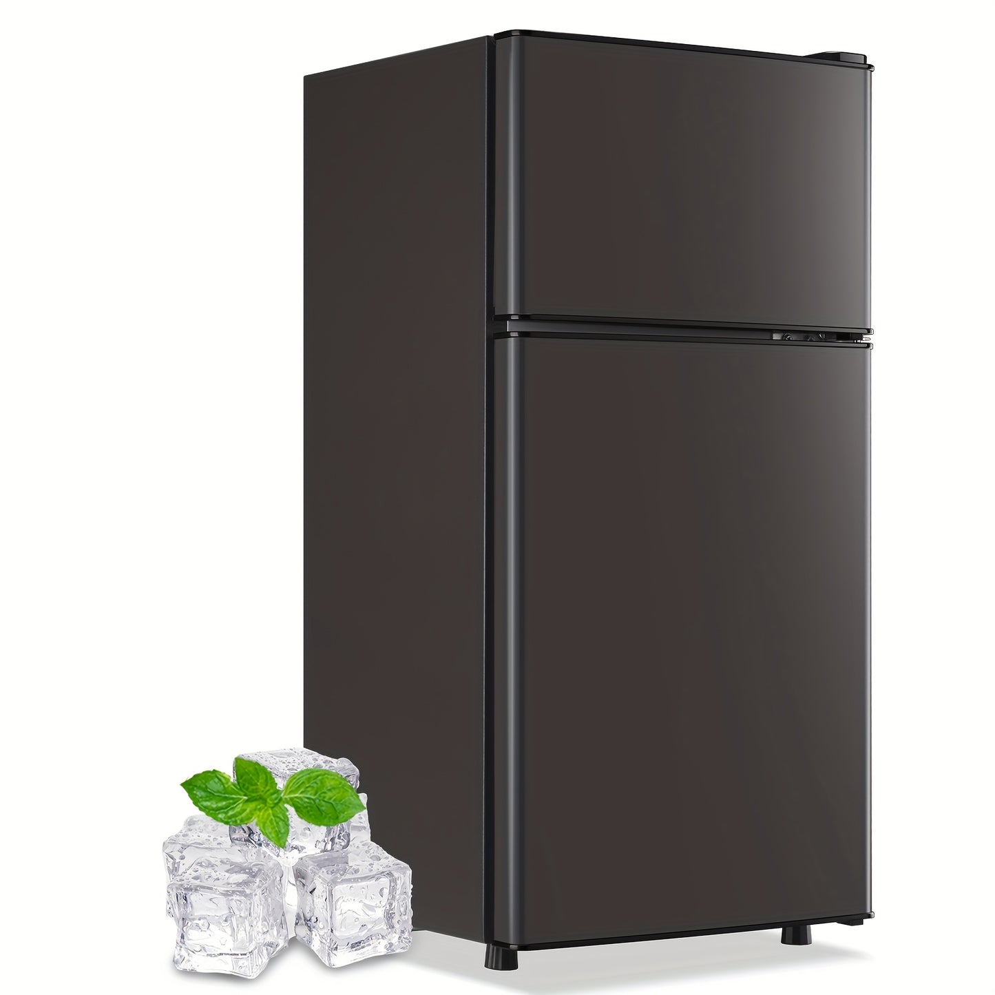 Moktan Sabai 2.6 Cu.Ft Mini Fridge with Freezer, Compact Double Door Refrigerator