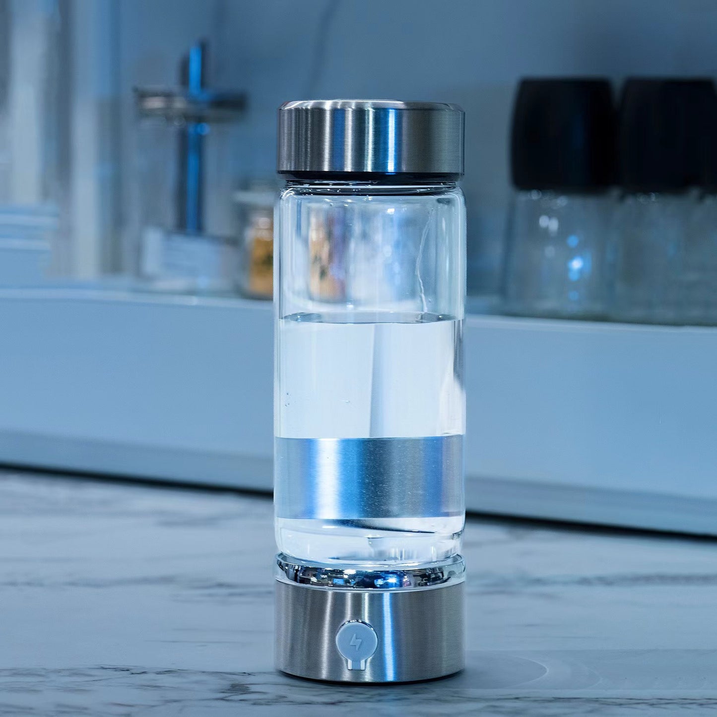 Hydrogen Water Bottle – 420ml Portable Ionizer for Office, Travel & Hydration Moktan Sabai