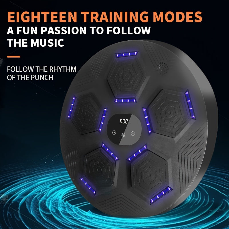 Wall-Mounted Musical Boxing Machine – Smart Target Trainer with Music & LED Display Moktan Sabai