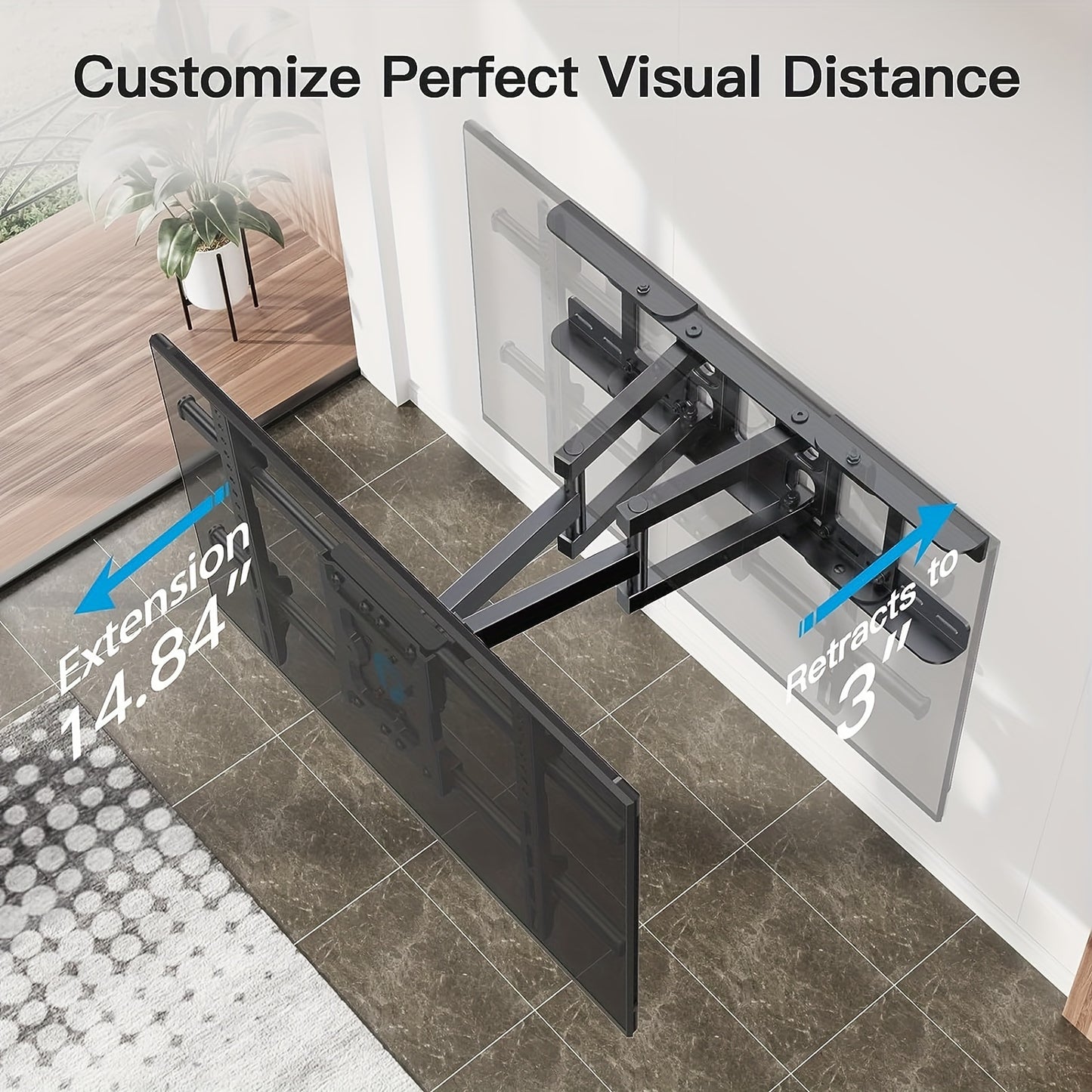 Full Motion TV Wall Mount for 37-75 Inch TVs | Articulating Arms, Swivel & Tilt