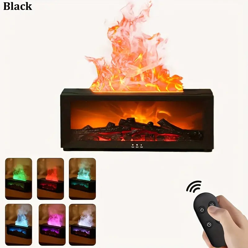 USB-Powered Fireplace Air Freshener with LED Flame Effect for Home & Office