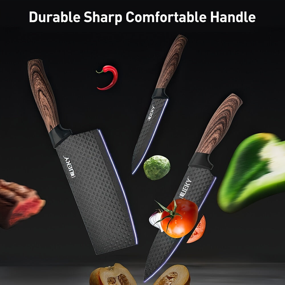 6-Piece Professional Kitchen Knife Set – Chef’s Knives with Wooden Handles & Gift Box