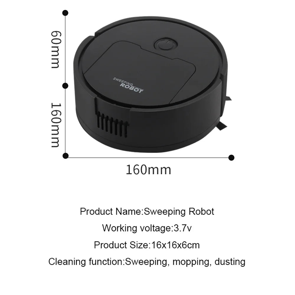 Automatic Sweeping Robot Vacuum – 3-in-1 Mop, Suction & Smart Home Cleaner