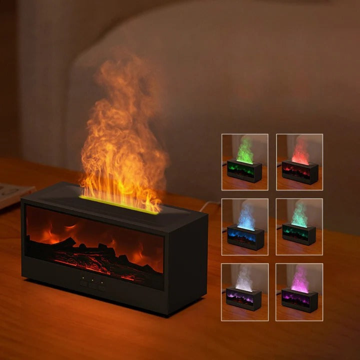 USB-Powered Fireplace Air Freshener with LED Flame Effect for Home & Office 4