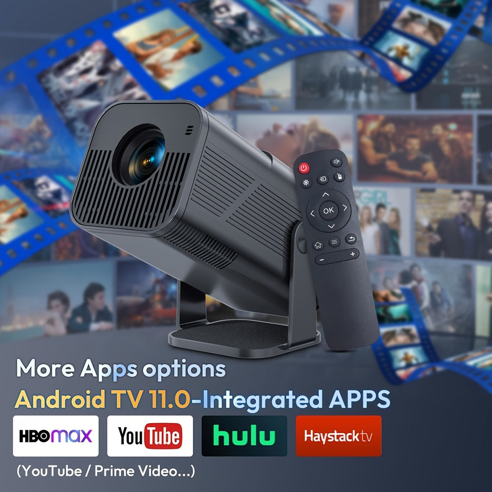 4K Mini Projector with WiFi & Android | Smart Portable Home Theater Projector