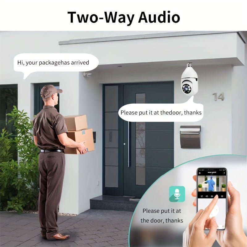 Wireless Cameras 4PCS 3MP Smart Bulb, Night Vision & 2-Way Audio