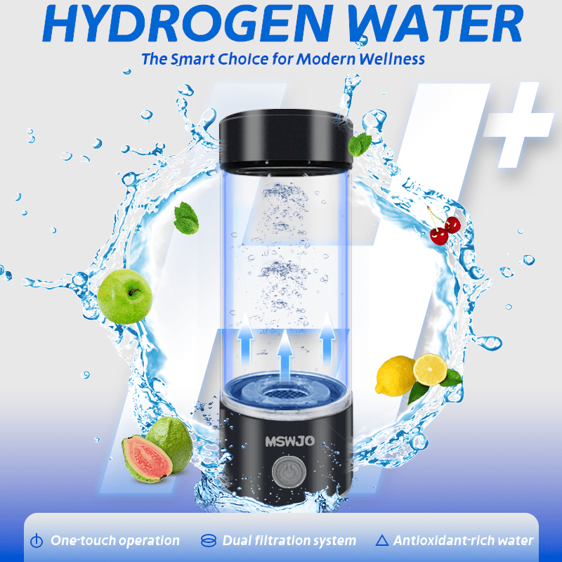Hydrogen Water Bottle – 420ml Portable Ionizer for Office, Travel & Hydration Moktan Sabai