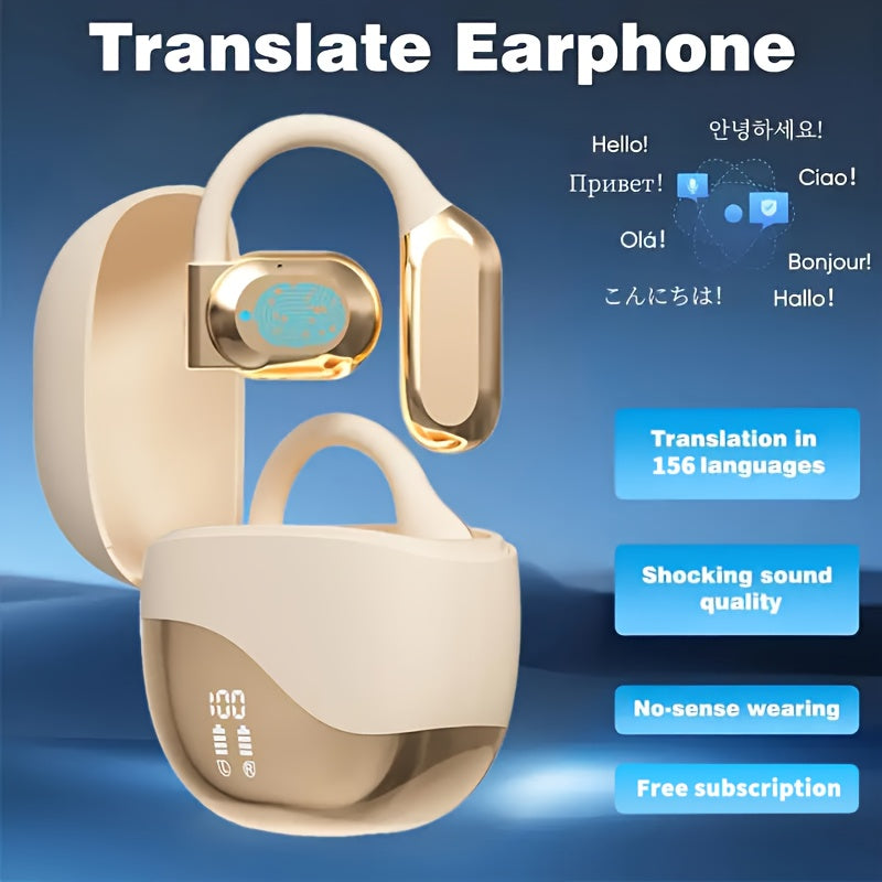 Moktan Sabai AI Translator Earbuds - Real-Time Simultaneous Interpretation for Business & Travel