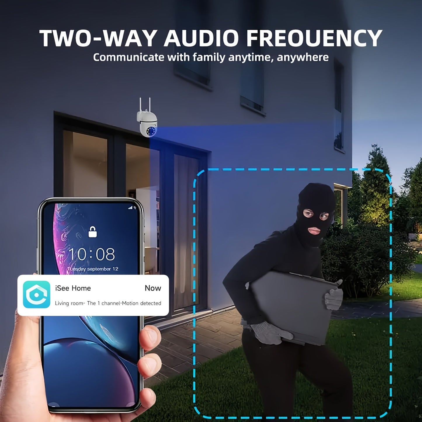 Wifi Security Cameras 4PCS 2K HD, Dual-Band, Night Vision, 2-Way Audio
