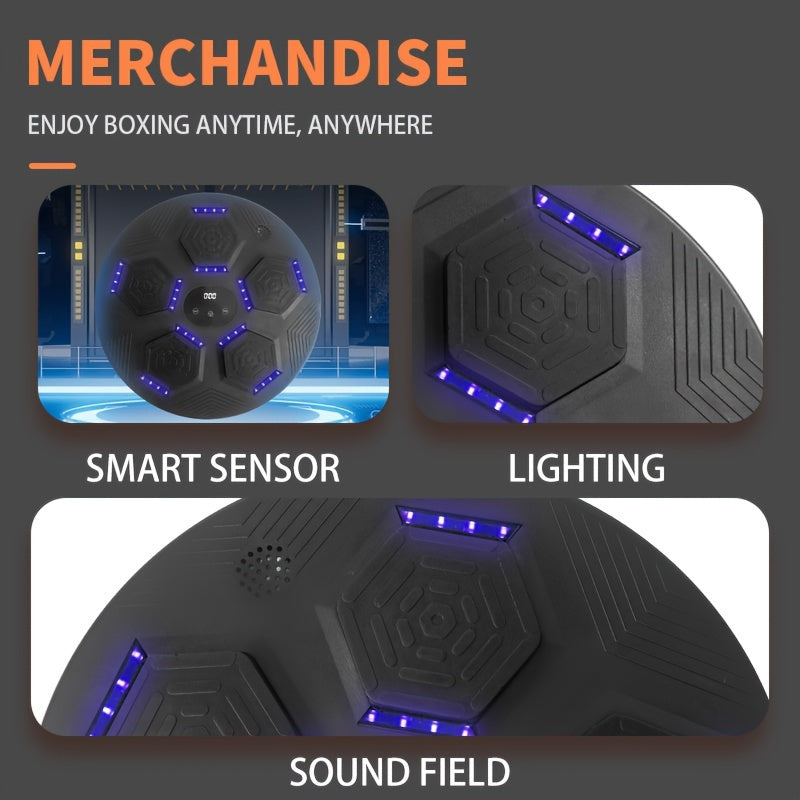 Wall-Mounted Musical Boxing Machine – Smart Target Trainer with Music & LED Display Moktan Sabai