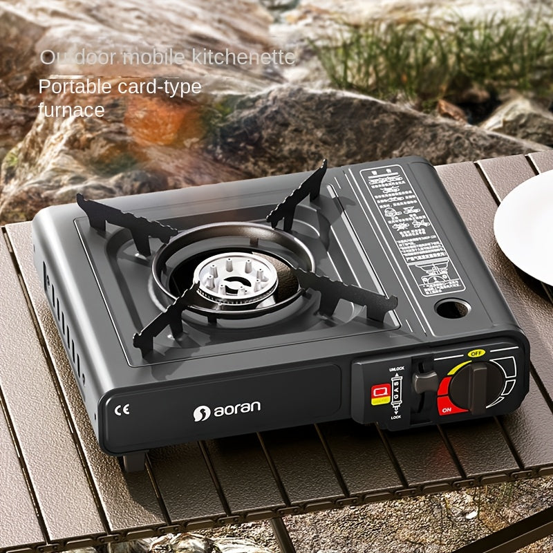 Portable Butane Gas Stove 3500W with Piezo Ignition & Safety Lock for Camping & BBQ