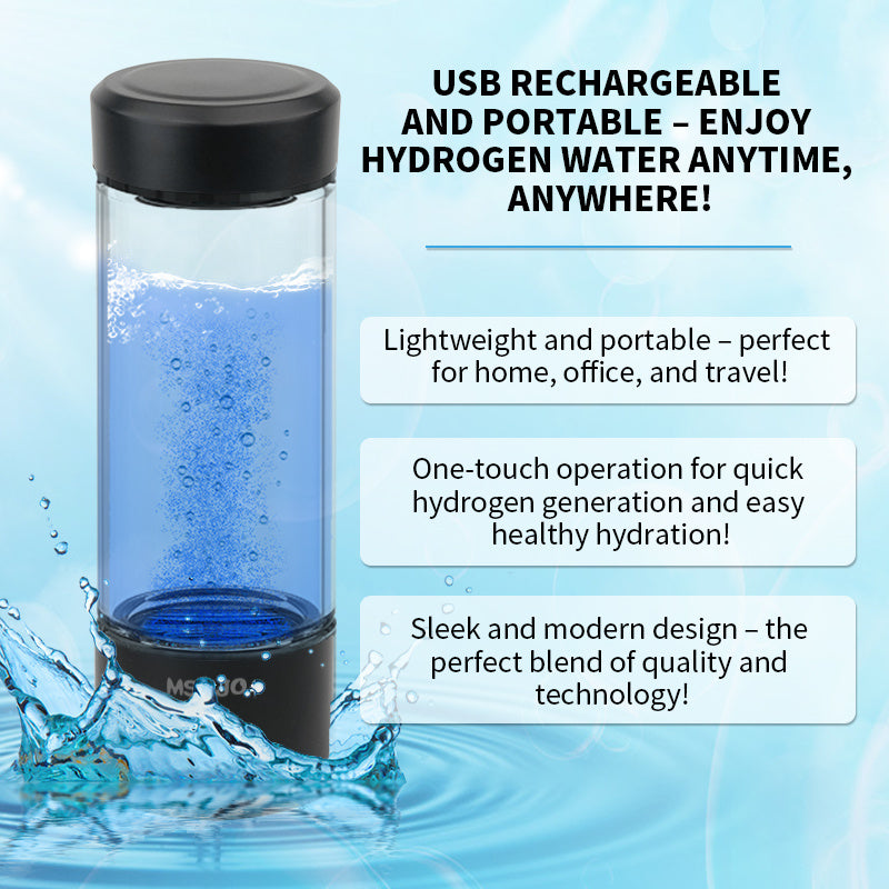 Hydrogen Water Bottle – 420ml Portable Ionizer for Office, Travel & Hydration Moktan Sabai