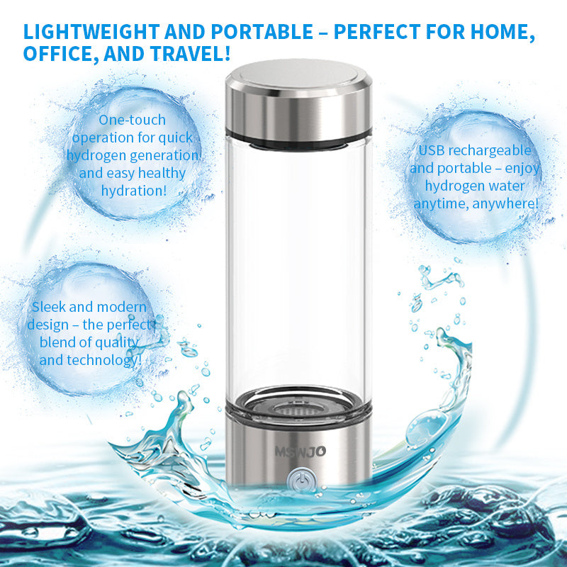 Hydrogen Water Bottle – 420ml Portable Ionizer for Office, Travel & Hydration Moktan Sabai
