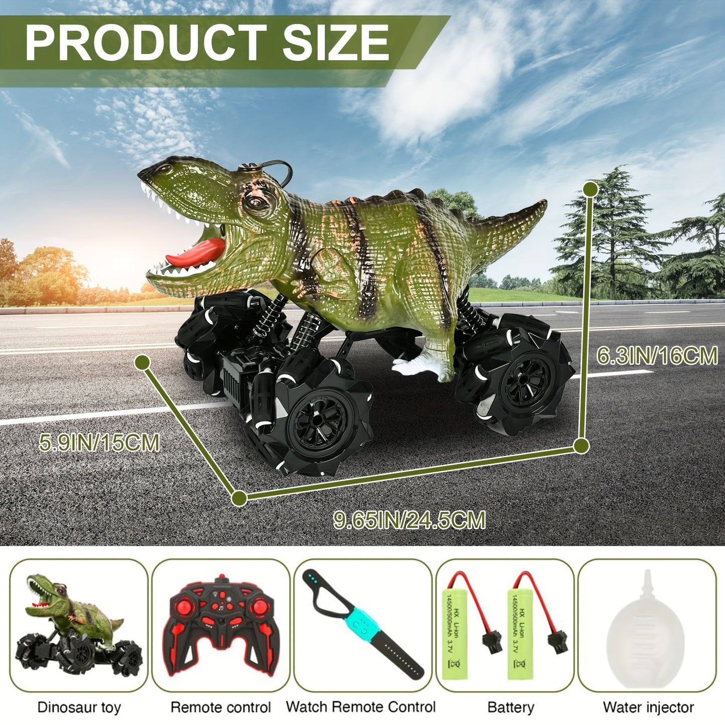 RC Monster Stunt Car Remote Control Truck with Drift, Lights, Sound & Spray for Kids
