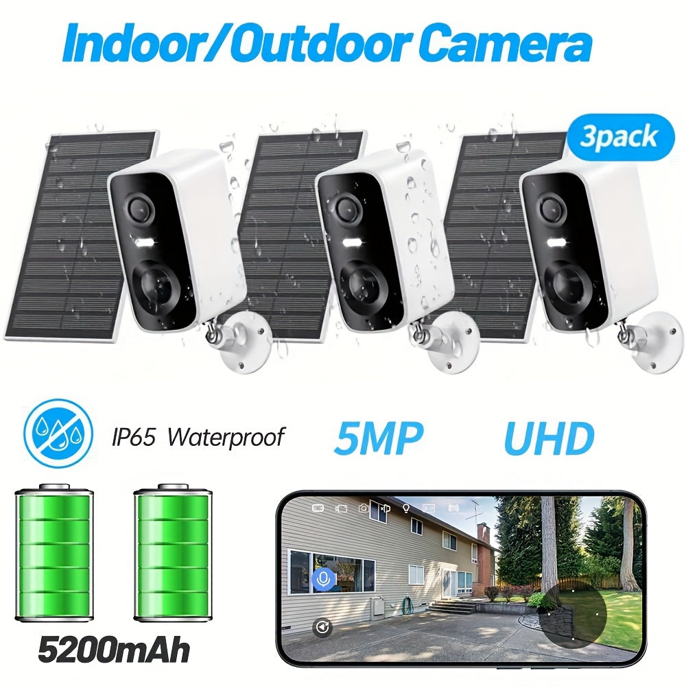 Moktan Sabai - 5MP Solar Security Camera with 360° View & AI Detection