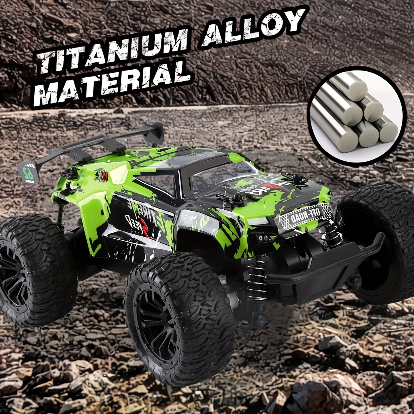 All-Terrain RC Off-Road Toy Car – 2.4GHz Remote Control, Durable Alloy Body