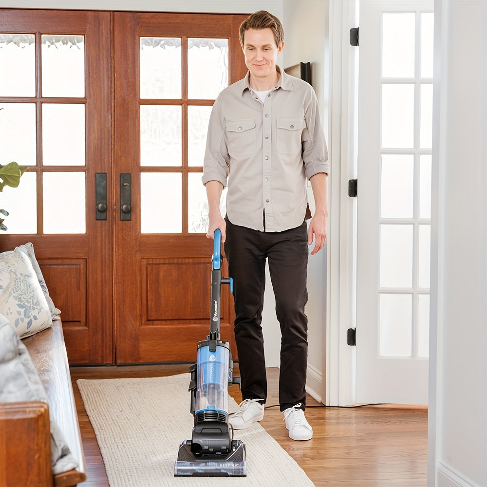 Bagless Upright Vacuum Cleaner for Carpet & Pet Hair, Cyclone Filtration, 17ft
