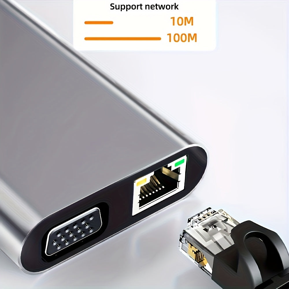 10-in-1 USB C Hub with 4K HDMI, 87W PD, USB 3.0 Docking Station for MacBook Pro/Air