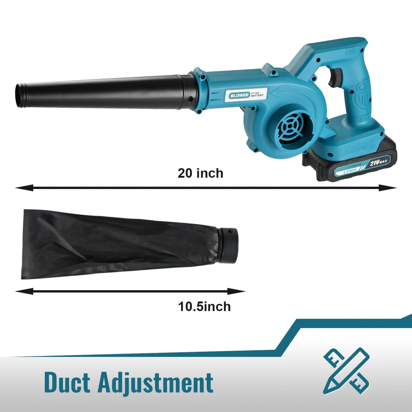 Cordless Leaf Blower Vacuum with Super Suction | For Yard & Lawn Cleaning