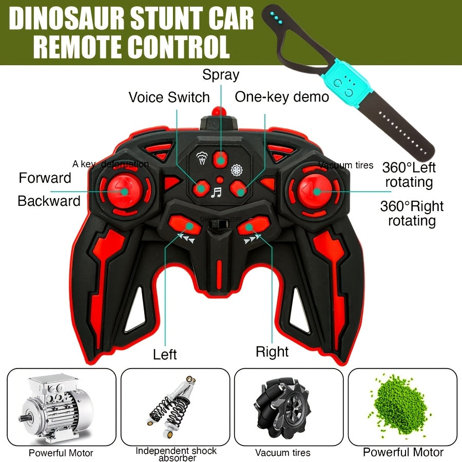 RC Monster Stunt Car Remote Control Truck with Drift, Lights, Sound & Spray for Kids