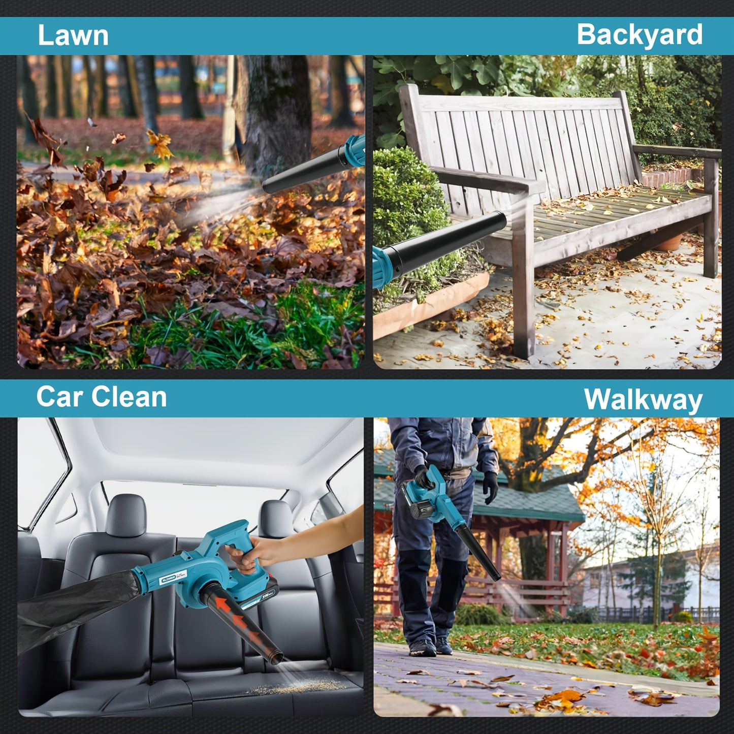 Cordless Leaf Blower Vacuum with Super Suction | For Yard & Lawn Cleaning