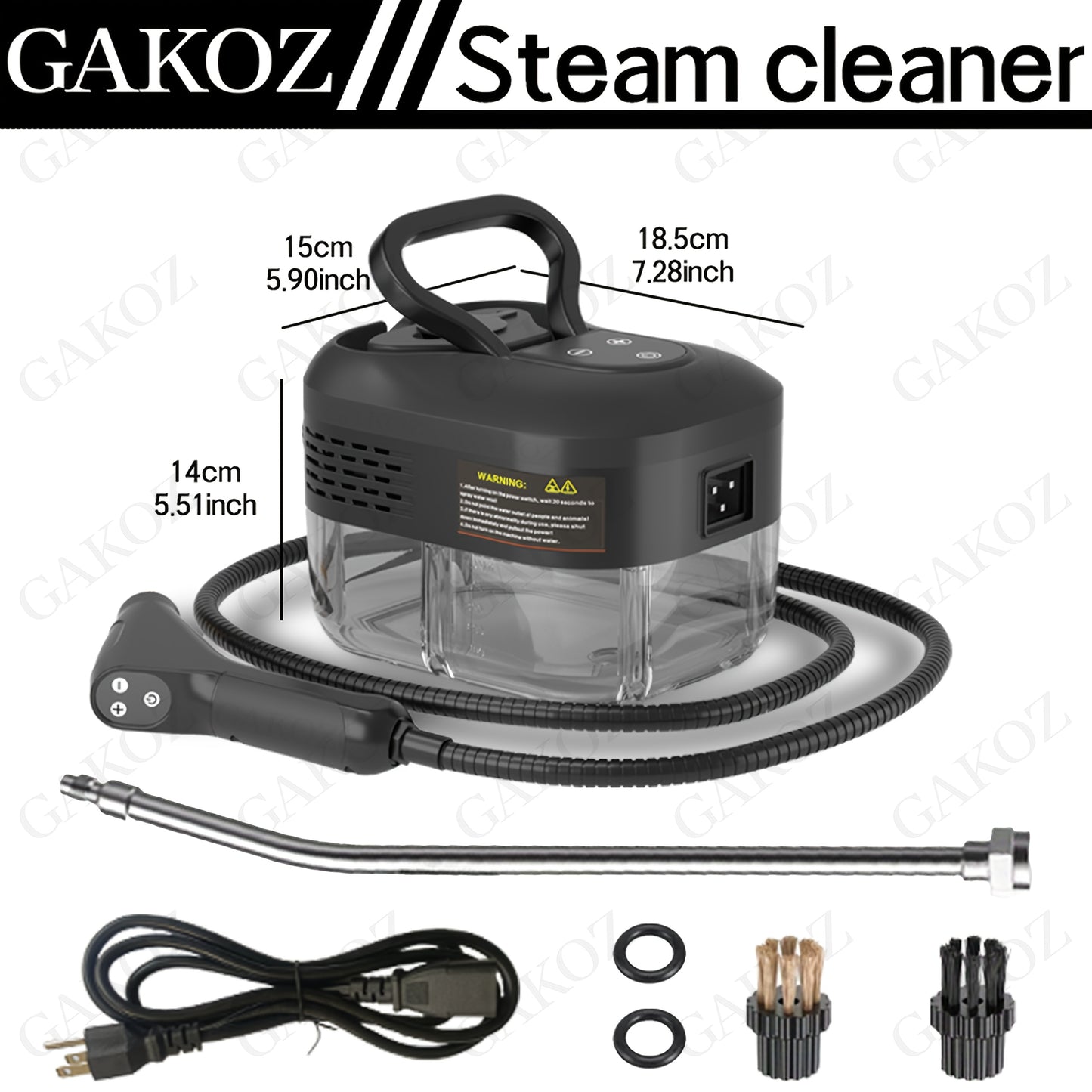 High-Pressure Handheld Steam Cleaner for Home, Kitchen, Carpet & Car Cleaning
