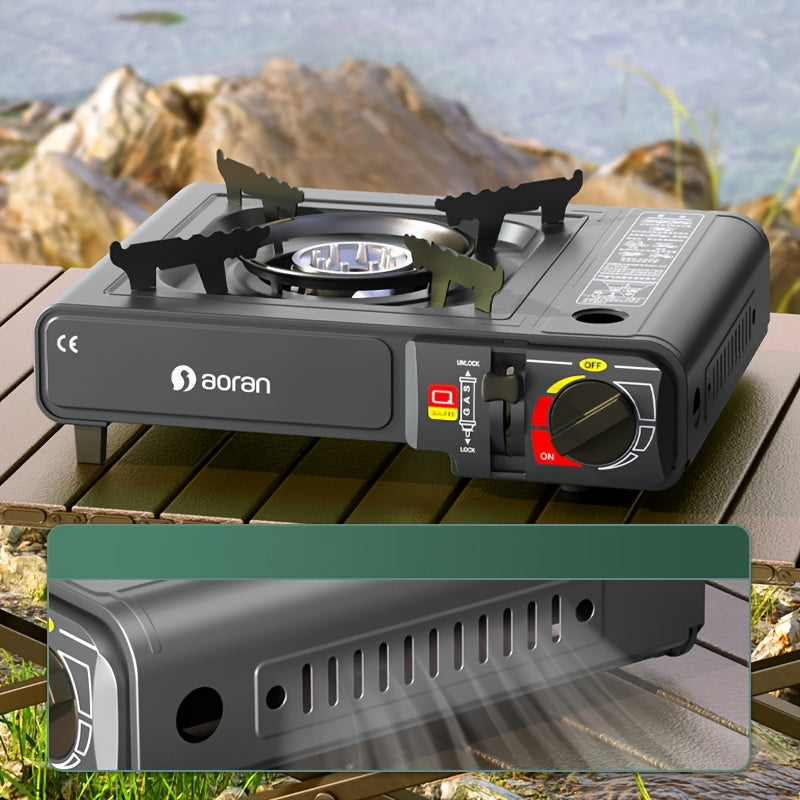 Portable Butane Gas Stove 3500W with Piezo Ignition & Safety Lock for Camping & BBQ