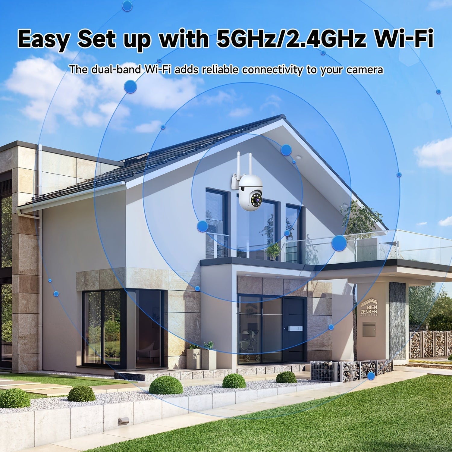 Wifi Security Cameras 4PCS 2K HD, Dual-Band, Night Vision, 2-Way Audio