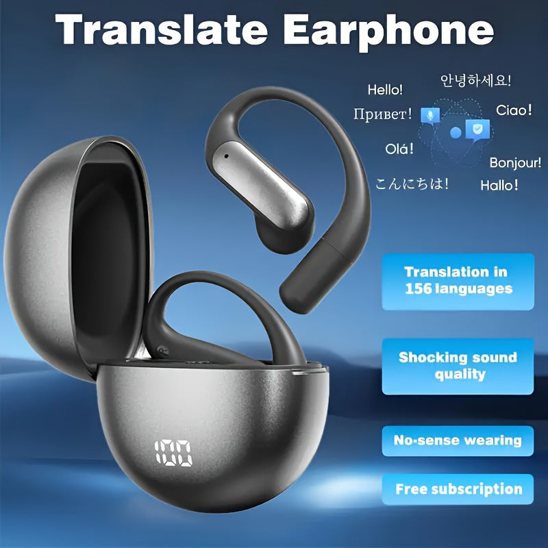 Moktan Sabai AI Translator Earbuds - Real-Time Simultaneous Interpretation for Business & Travel
