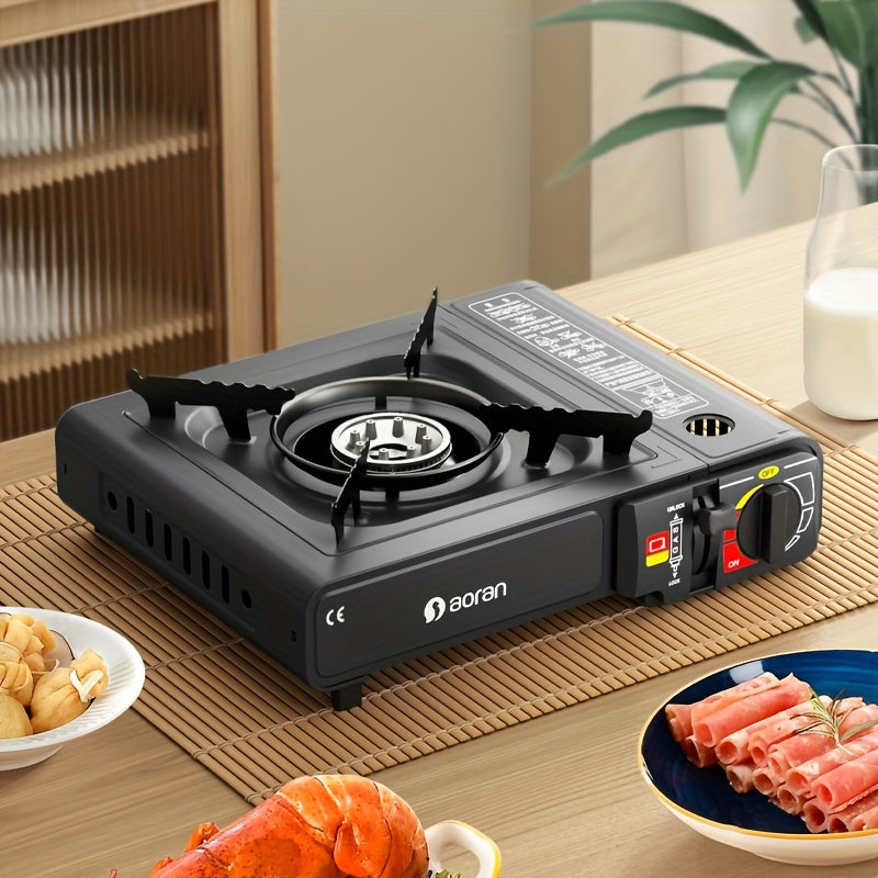 Portable Butane Gas Stove 3500W with Piezo Ignition & Safety Lock for Camping & BBQ