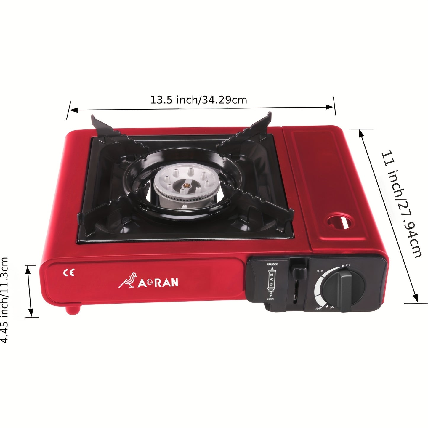 Portable Butane Gas Stove 3500W with Piezo Ignition & Safety Lock for Camping & BBQ